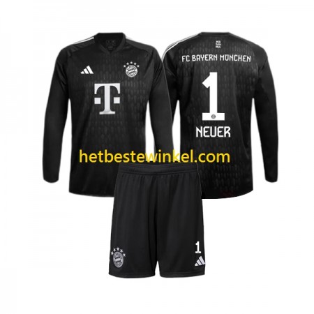 FC Bayern München Manuel Neuer 1 Voetbalshirts Doelman Kind Thuis 2023-24 - LS